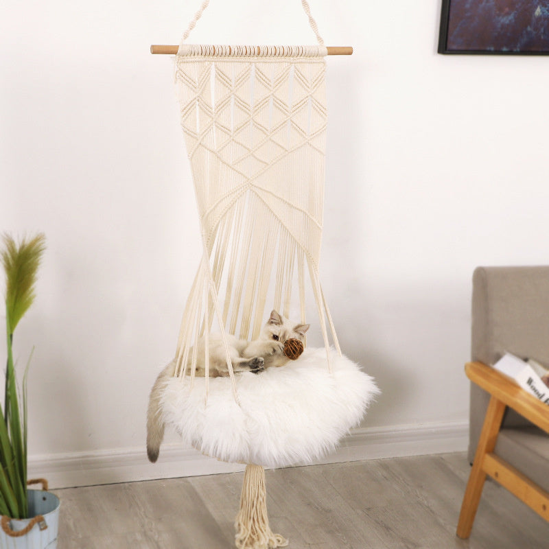 Pet Swing Cage Handmade Macrame Four Seasons Available