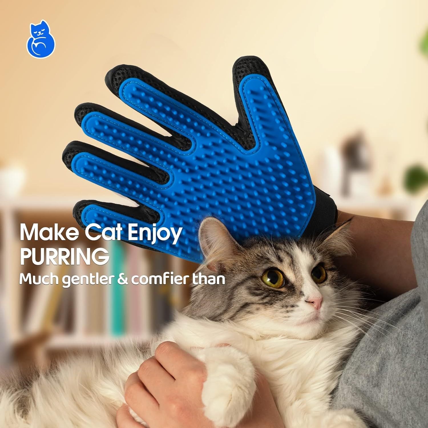 Upgrade Pet Grooming Gloves Cat Brushes For Gentle Shedding  Efficient Pets Hair Remover Mittens Dog Washing Gloves For Long And Short Hair Dogs Cats  Horse