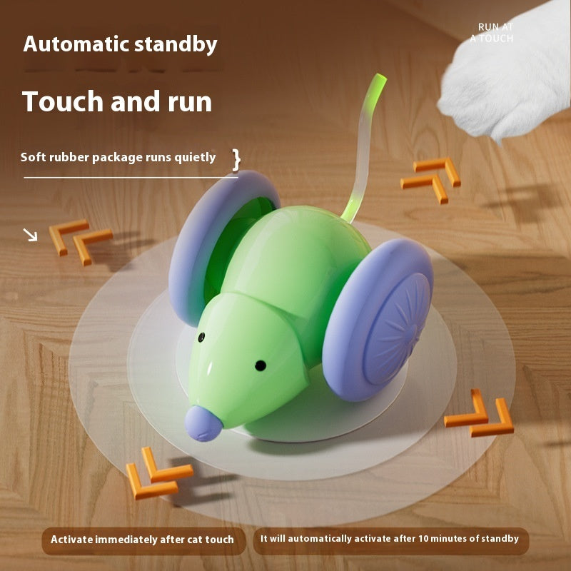 Pet Toys Interactive Cat Toy Electric Mouse Car - Automatic Teaser With Intelligent Obstacle Avoidance Pet Products